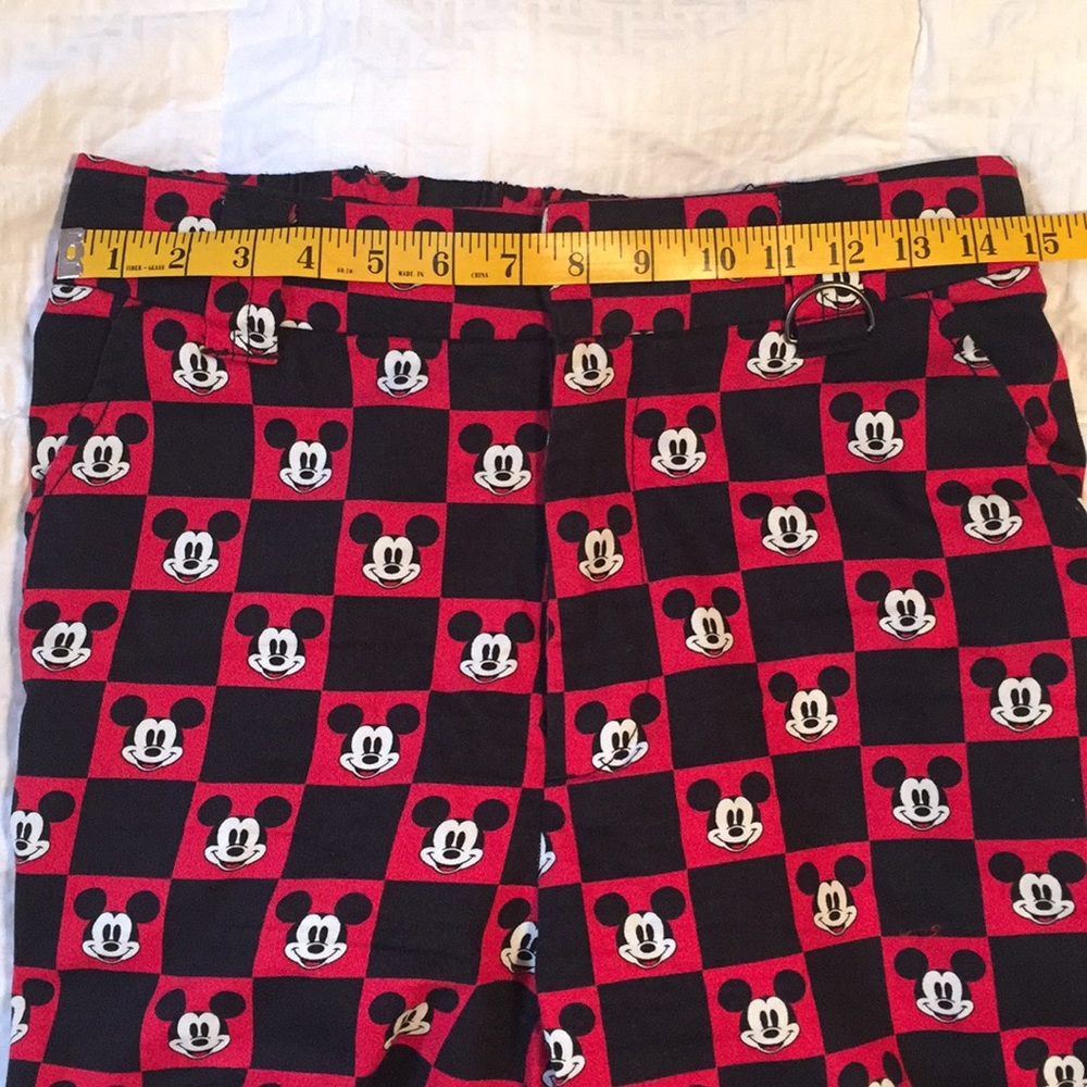 DISNEY MICKEY MOUSE CHECKERED PANTS - Picture 2 of 4